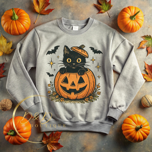 Cat in the Pumpkin