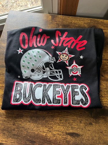 Ohio State w/ Stars Small Black Tee