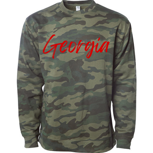 Custom Mascot Camouflage Crew (Midweight)