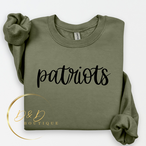 Patriots (Black Puff- cursive)