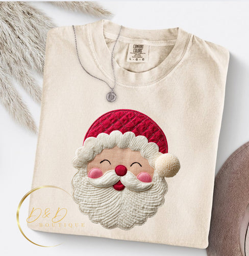 Red Santa  (Faux Needlework/Patch/Yarn)