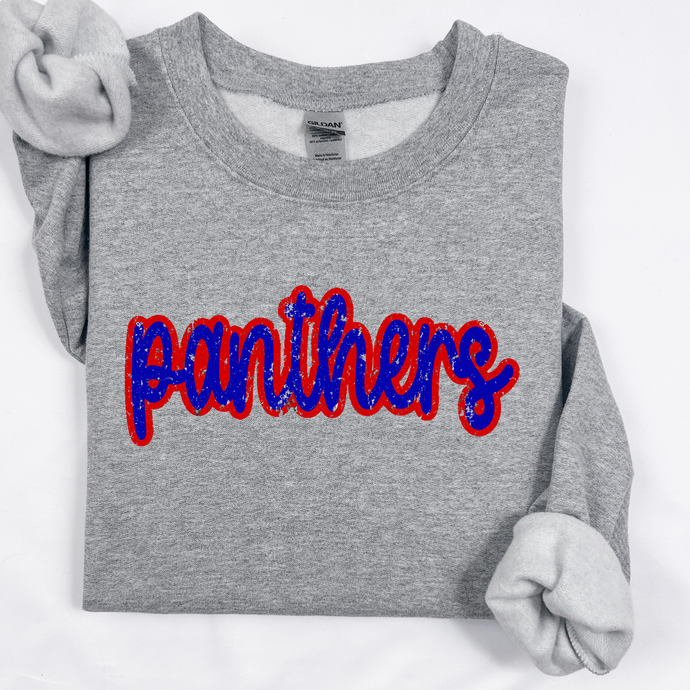 Panthers (distressed cursive)