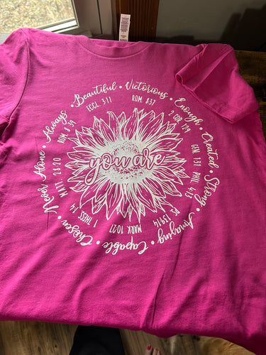You Are - YL Magenta Tee