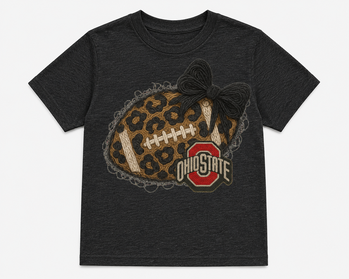 Ohio Leopard Football with Bow ** Hot Deal! **