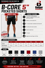 Lady Raptors - Men's B-Core 5" Pocketed Shorts