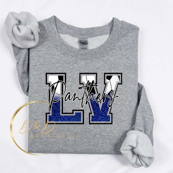 LV Panthers Soccer (faux glitter)